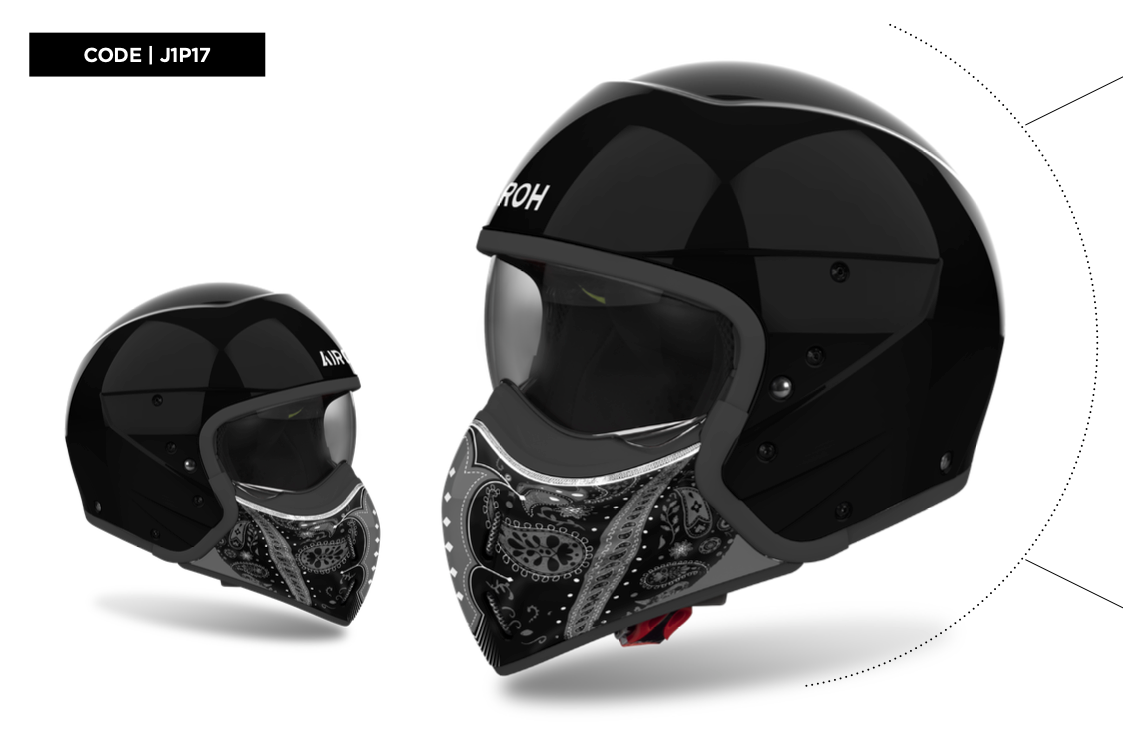 Helmet J110 Paesly Black Gloss